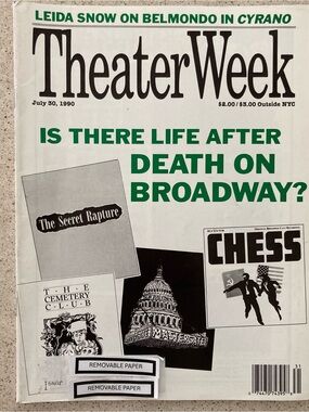 Broadway's Bombs Chess Mastergate Theater Week Magazine July 30 1990 - Address